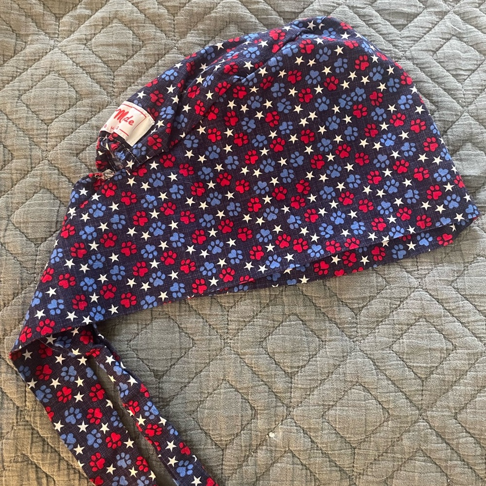 Red, White and Blue paw prints